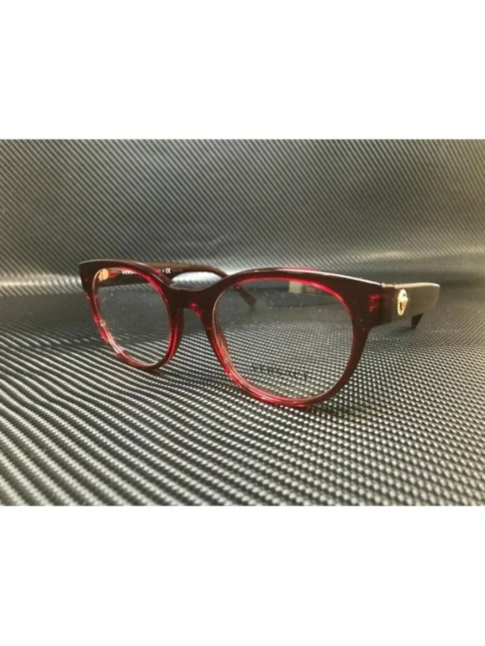 New Versace Women  Transparent Red Eyeglasses  51- 19-